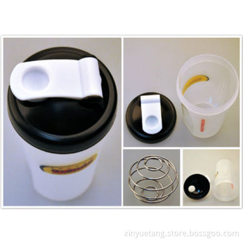 Protein Shaker Bottle with Plastic or 304 Stainless Steel Mixing Ball